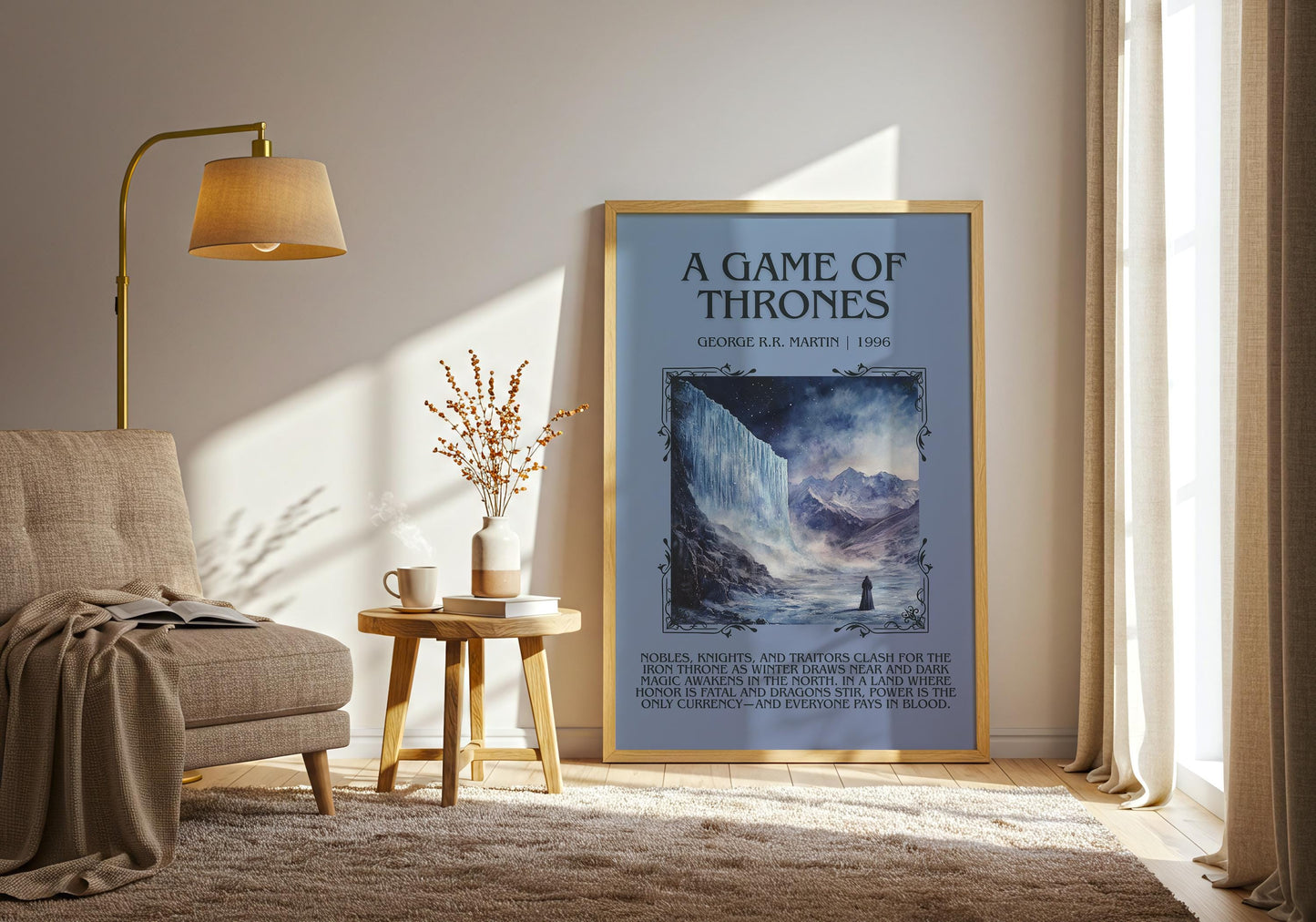 A Game Of Thrones by George R.R. Martin | Descriptive Book Poster | Blurby