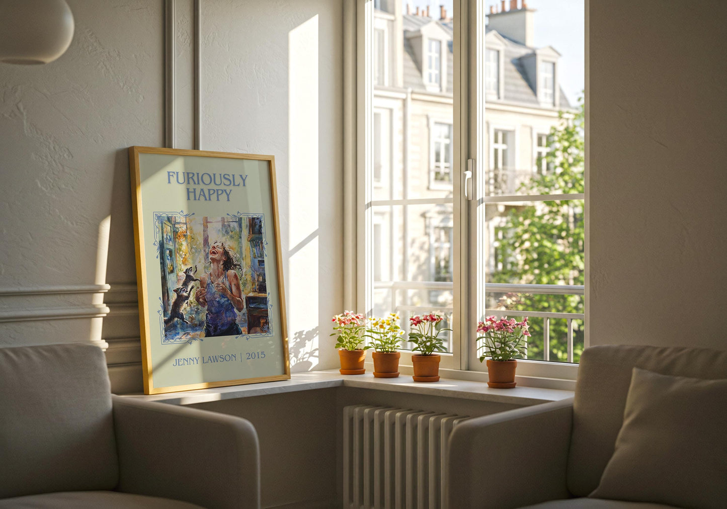 Furiously Happy by Jenny Lawson | Descriptive Book Poster | Minimalist