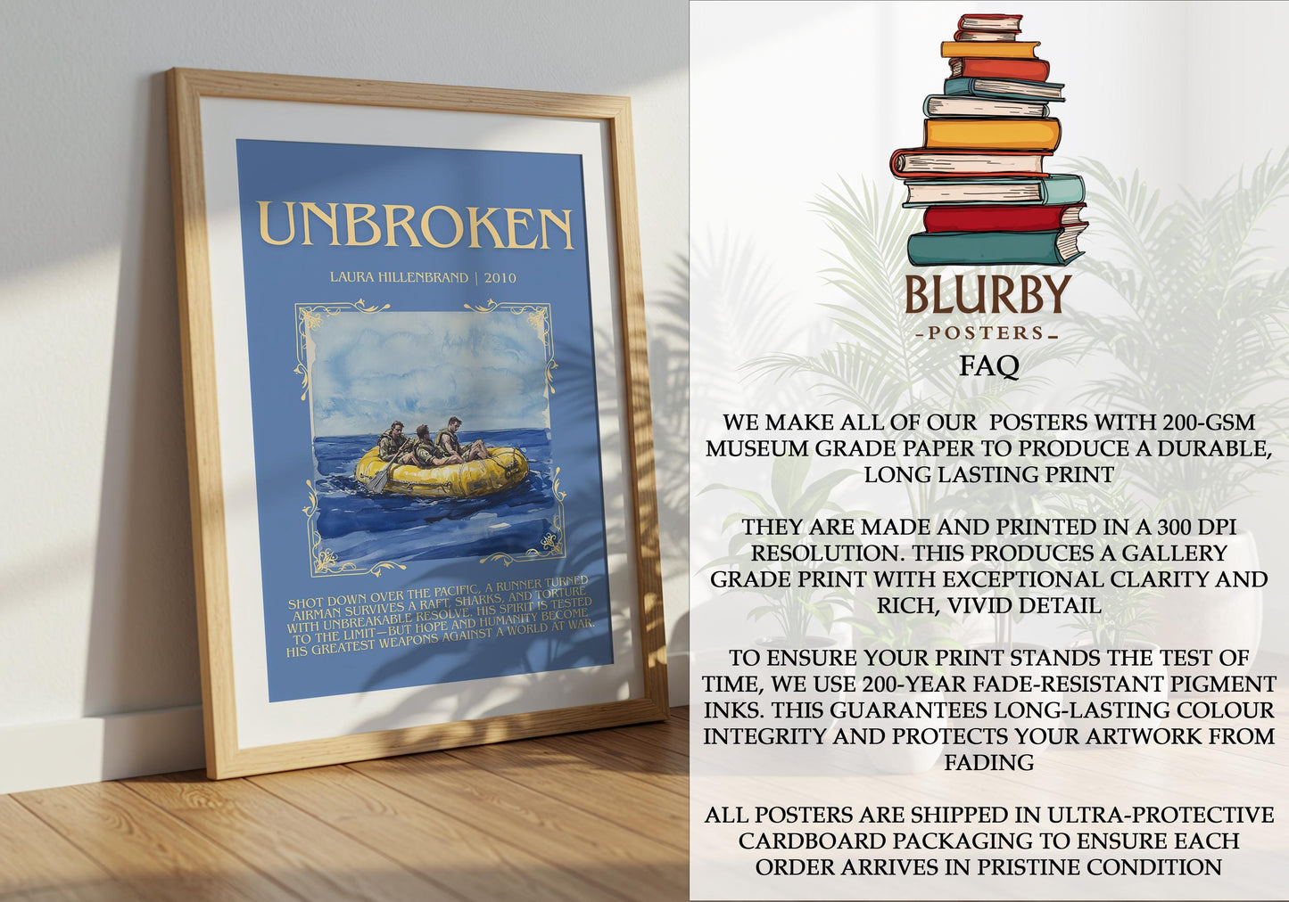 Unbroken by Laura Hillenbrand | Descriptive Book Poster | Blurby