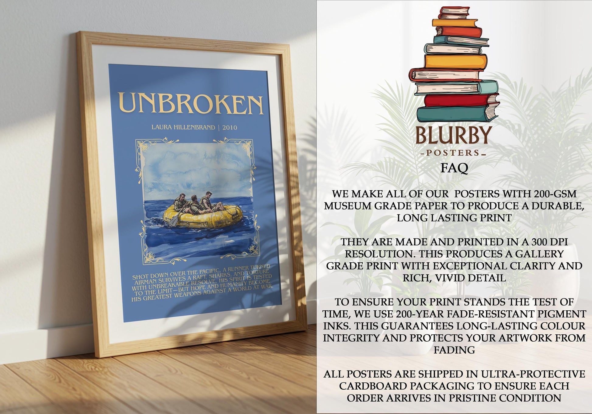 Unbroken by Laura Hillenbrand | Descriptive Book Poster | Blurby