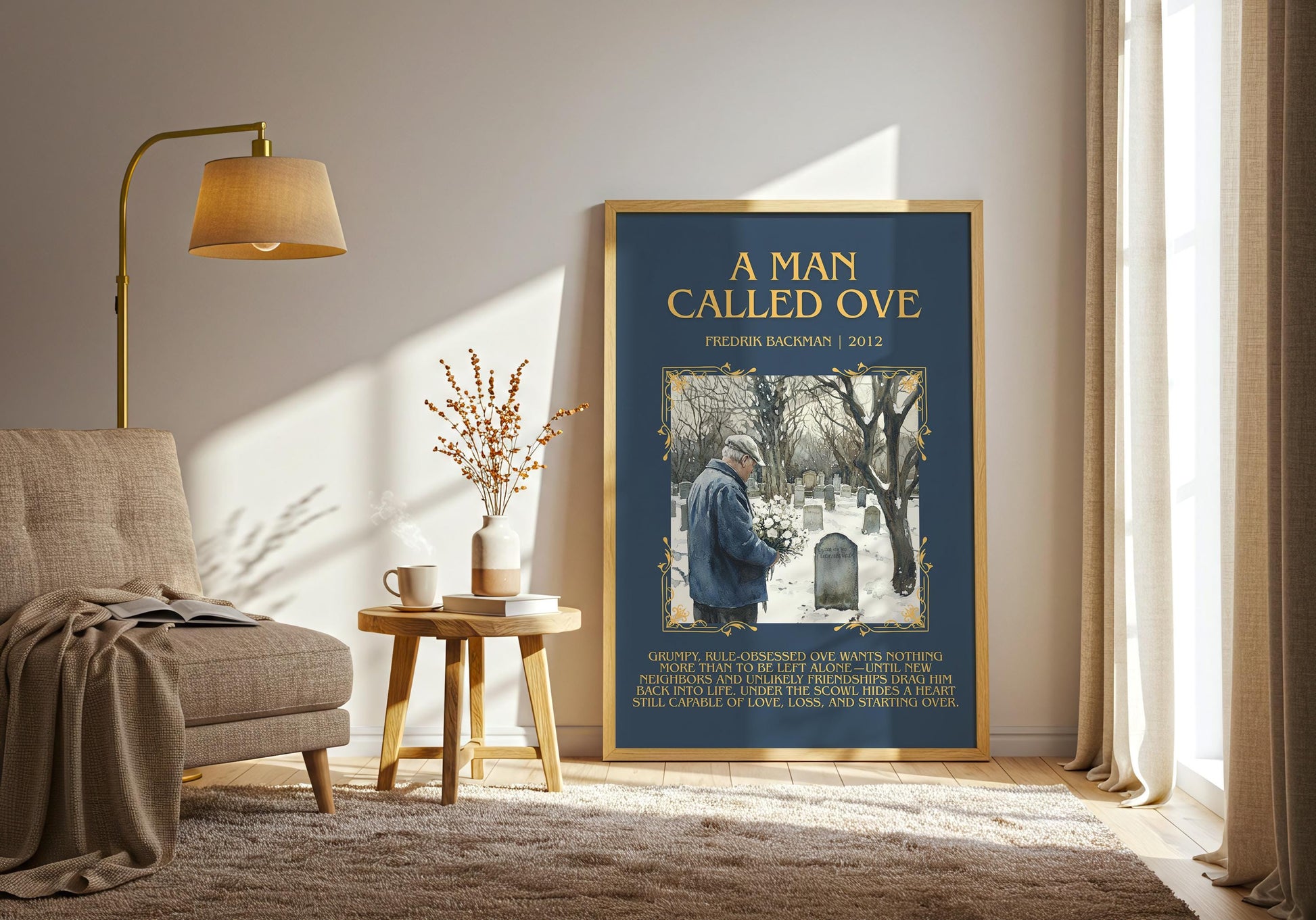 A Man Called Ove by Fredrik Backman | Descriptive Book Poster | Blurby