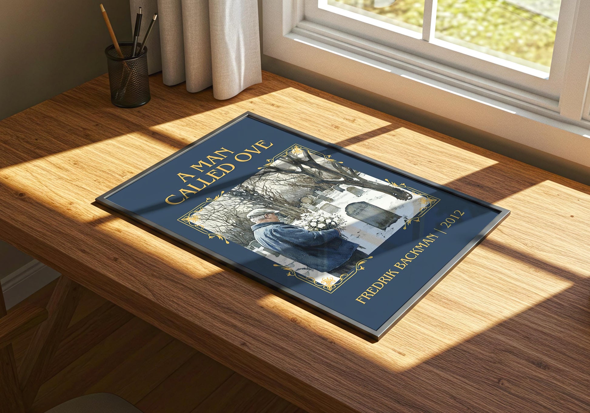 A Man Called Ove by Fredrik Backman | Descriptive Book Poster | Minimalist