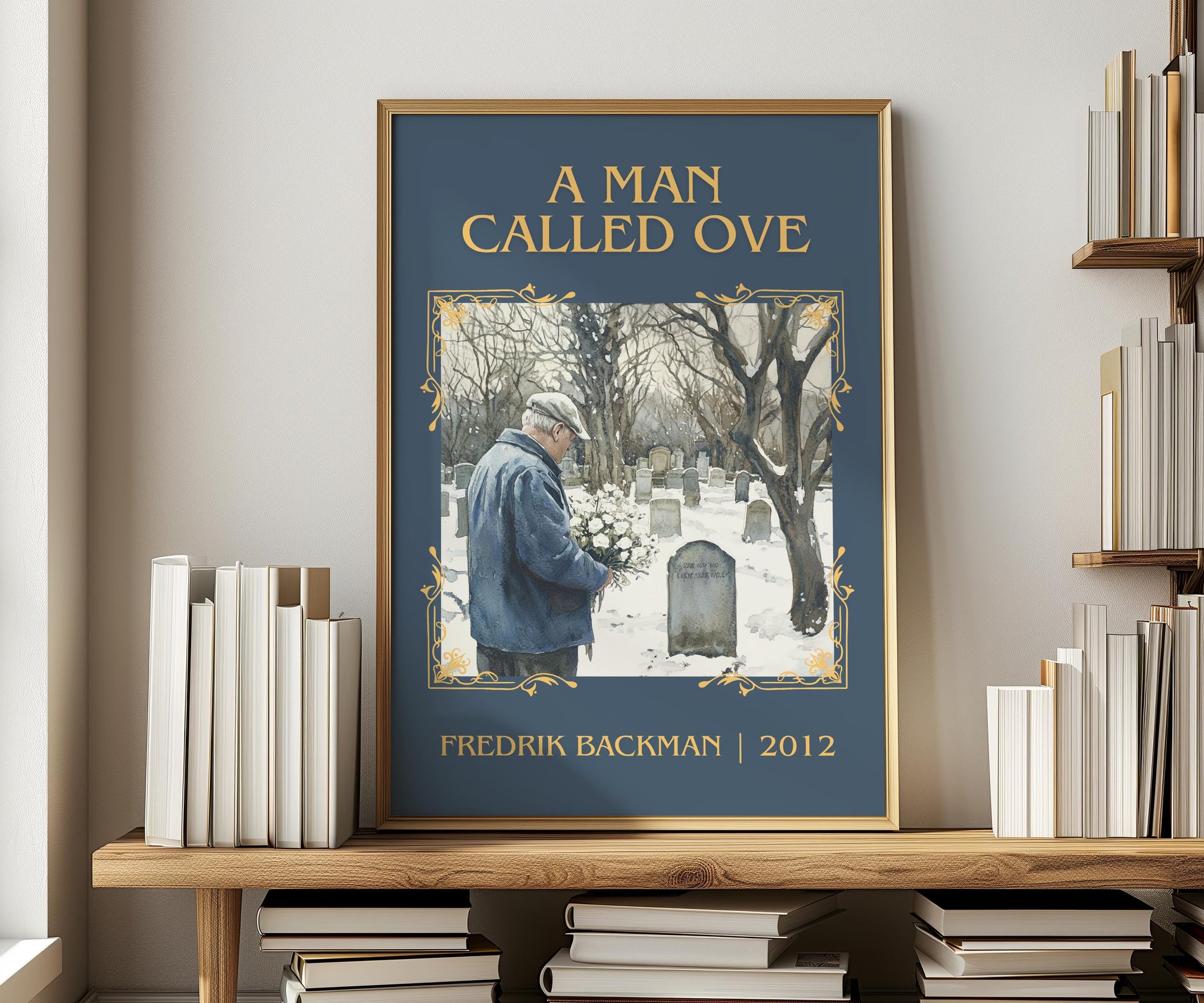 A Man Called Ove by Fredrik Backman | Descriptive Book Poster | Minimalist