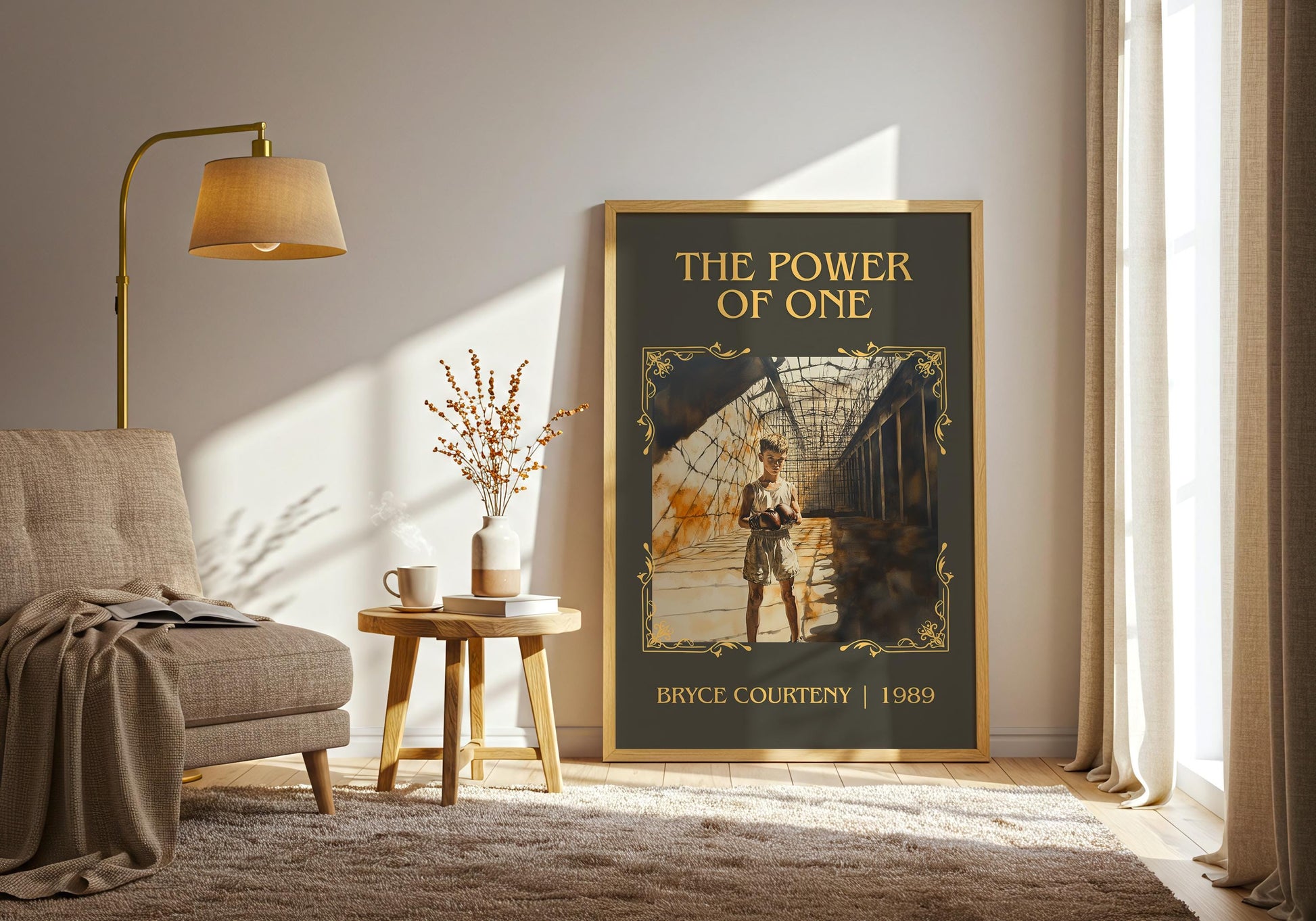 The Power Of One by Bryce Courtney | Descriptive Book Poster | Minimalist