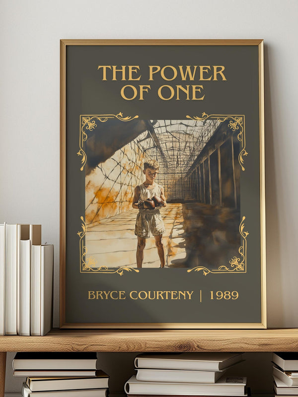 The Power Of One by Bryce Courtney | Descriptive Book Poster | Minimalist