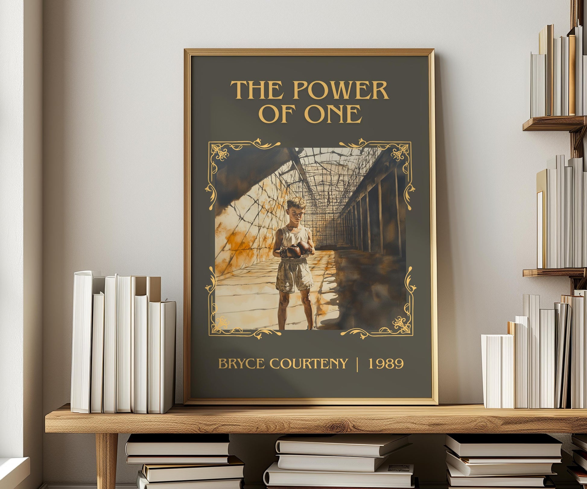 The Power Of One by Bryce Courtney | Descriptive Book Poster | Minimalist