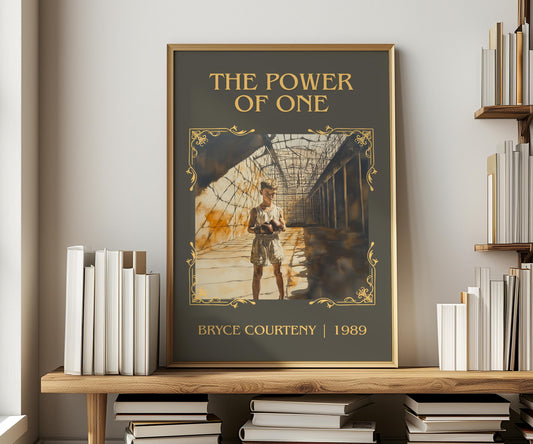 The Power Of One by Bryce Courtney | Descriptive Book Poster | Minimalist