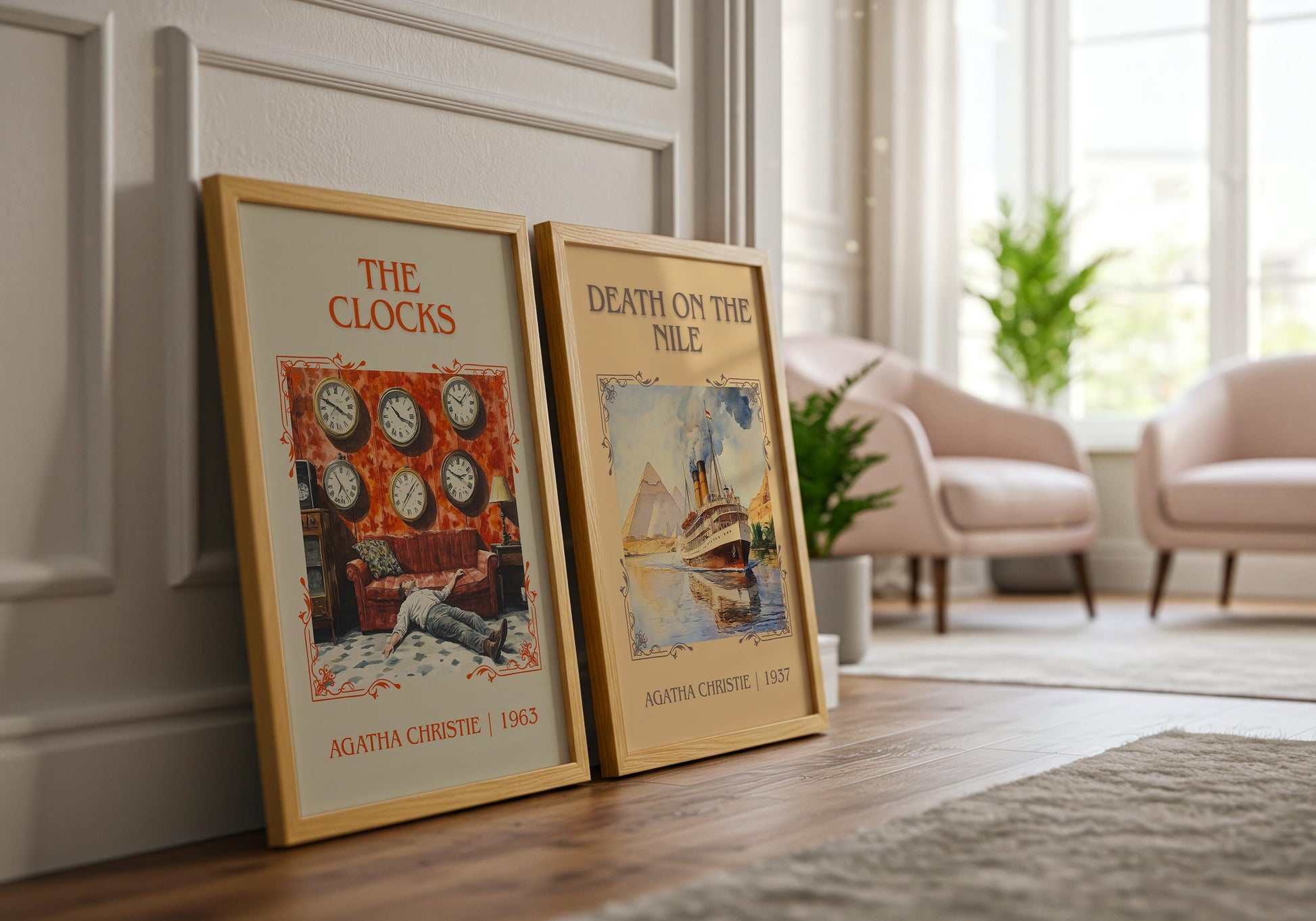 The Clocks by Agatha Christie | Descriptive Book Poster | Minimalist