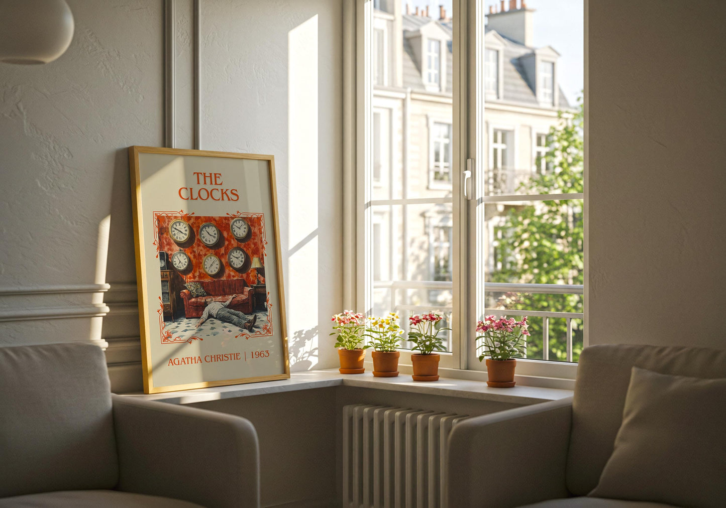 The Clocks by Agatha Christie | Descriptive Book Poster | Minimalist