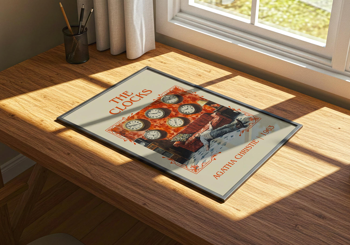 The Clocks by Agatha Christie | Descriptive Book Poster | Minimalist