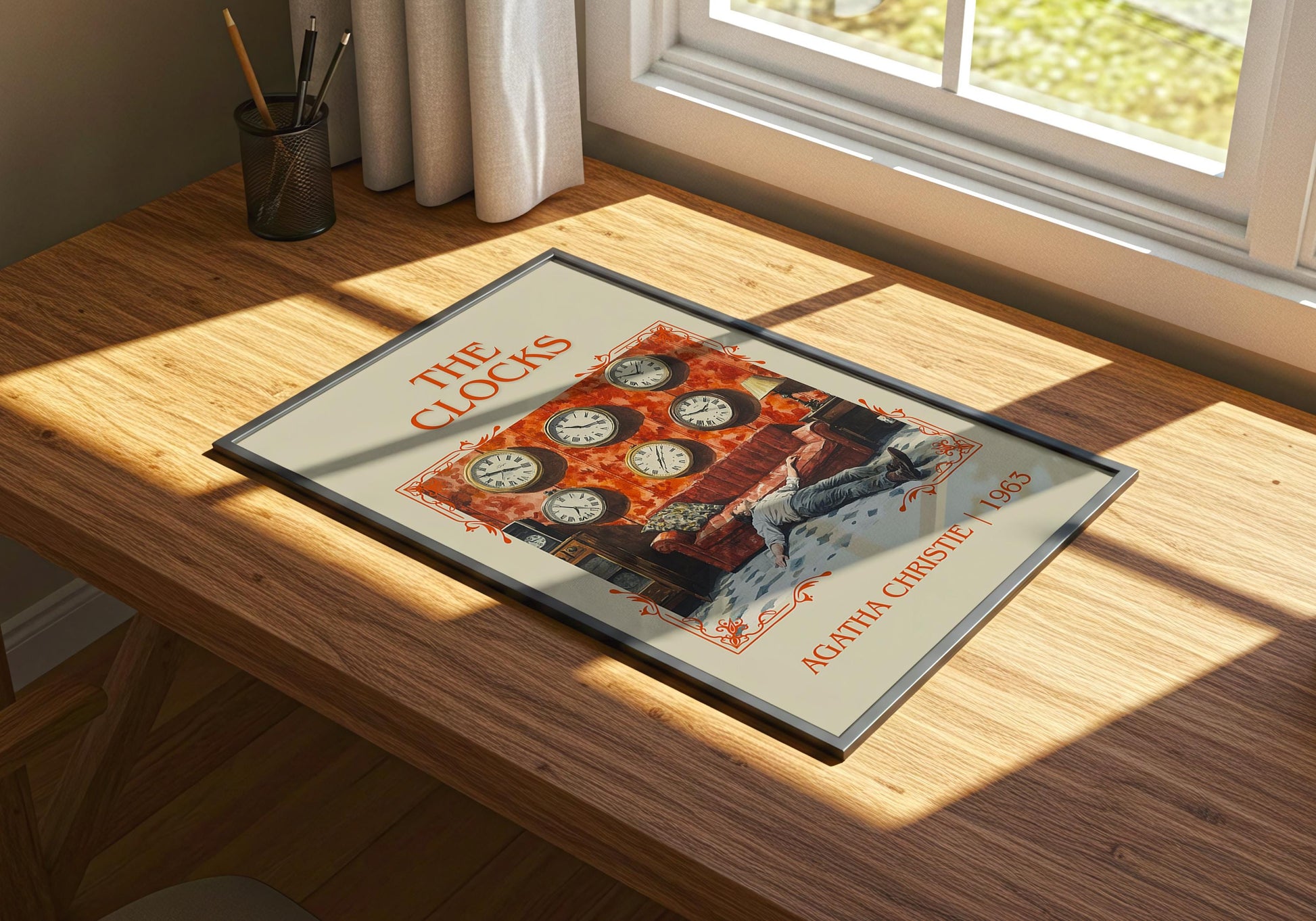 The Clocks by Agatha Christie | Descriptive Book Poster | Minimalist