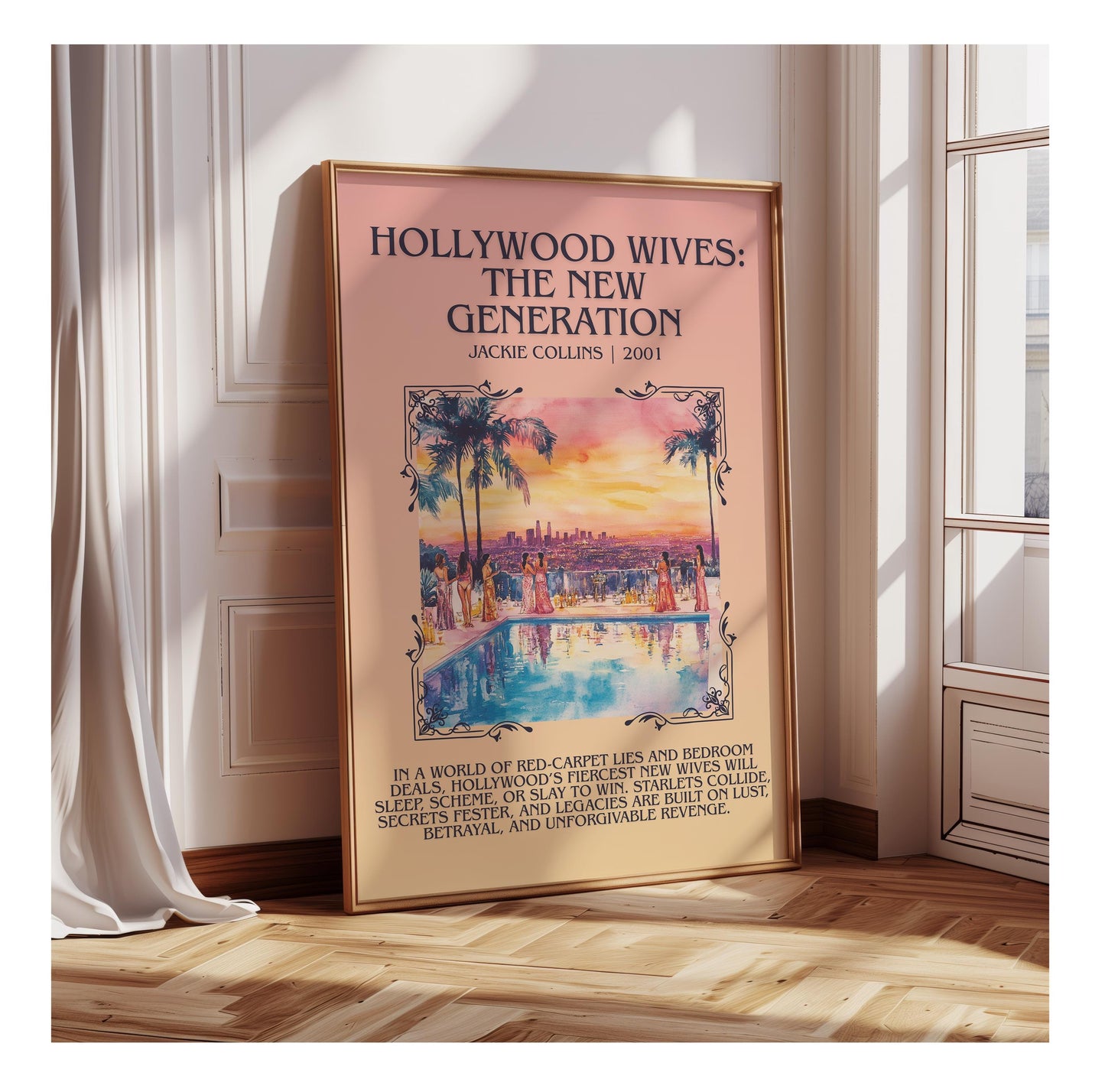 Hollywood Wives: The New Generation by Jackie Collins | Descriptive Book Poster | Blurby