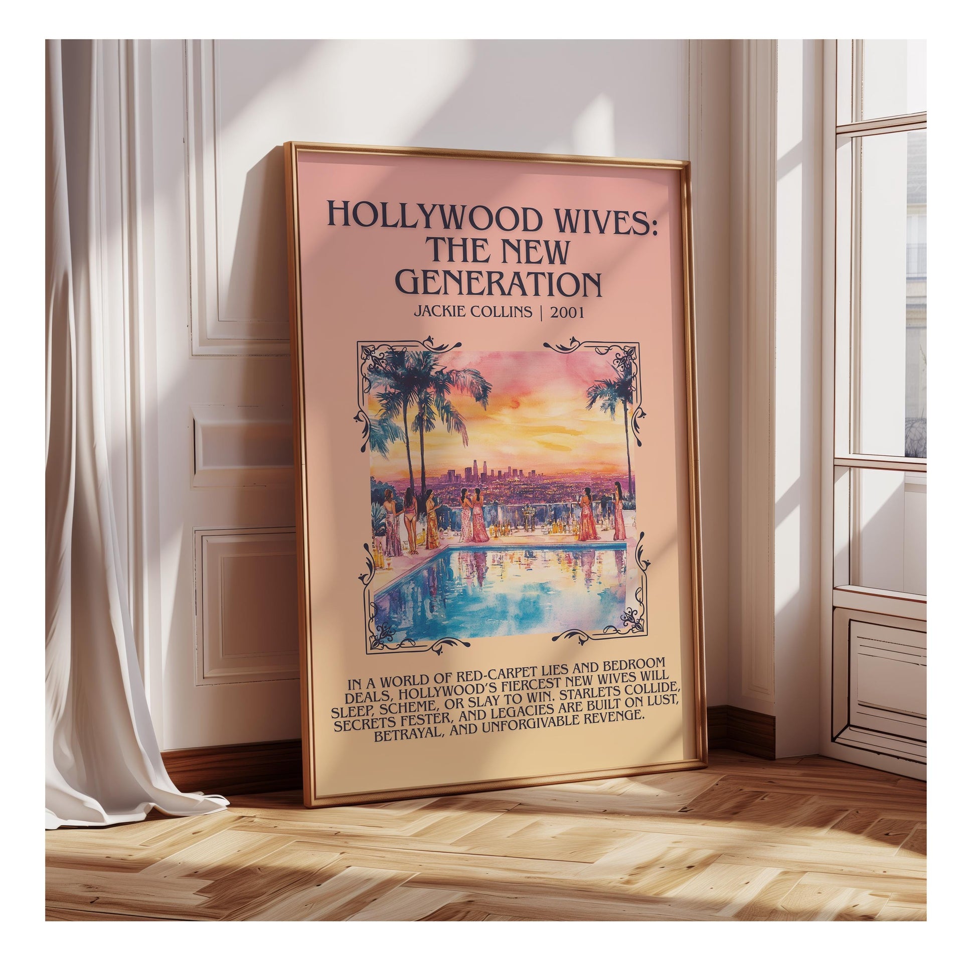 Hollywood Wives: The New Generation by Jackie Collins | Descriptive Book Poster | Blurby