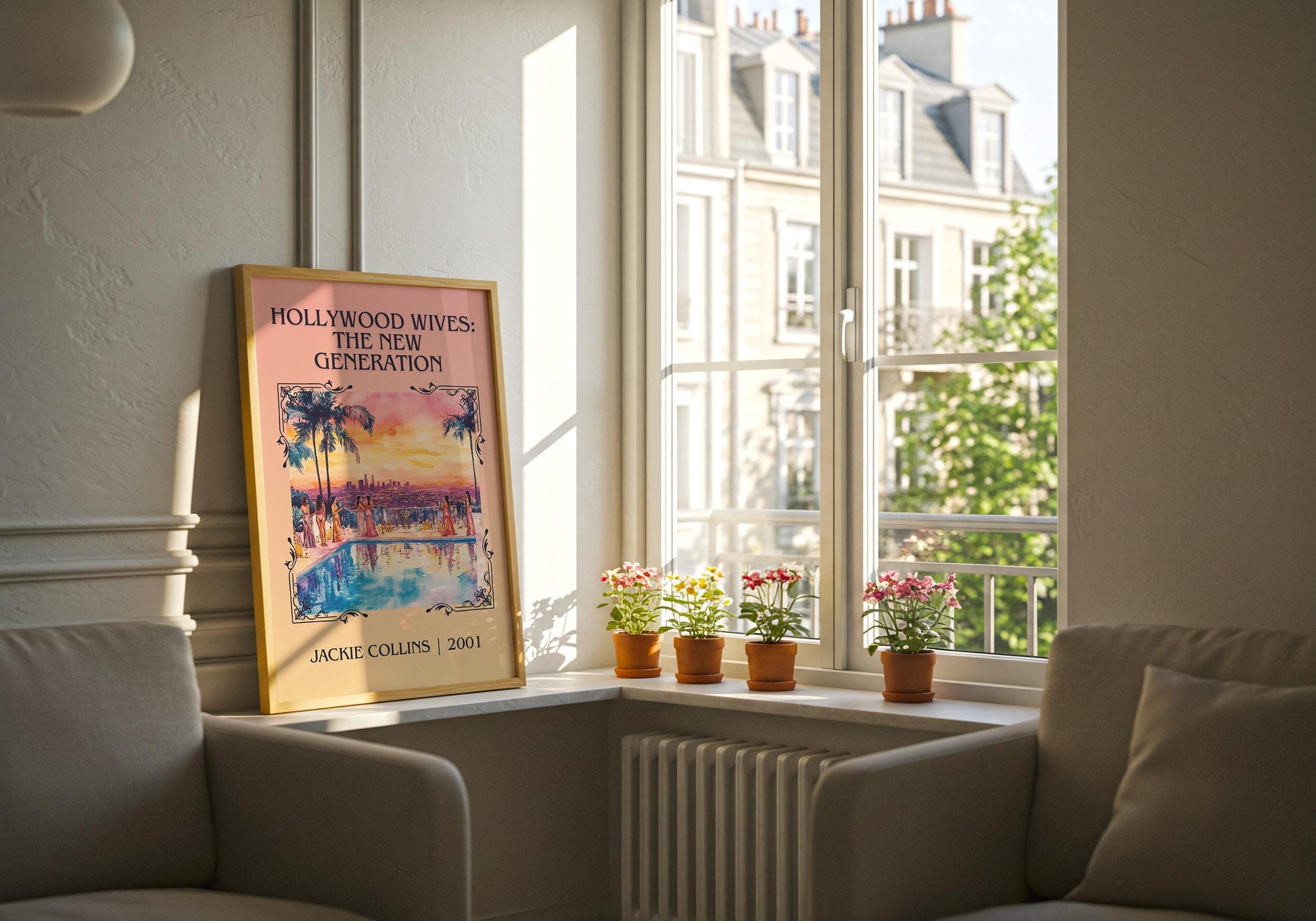 Hollywood Wives: The New Generation by Jackie Collins | Descriptive Book Poster | Minimalist