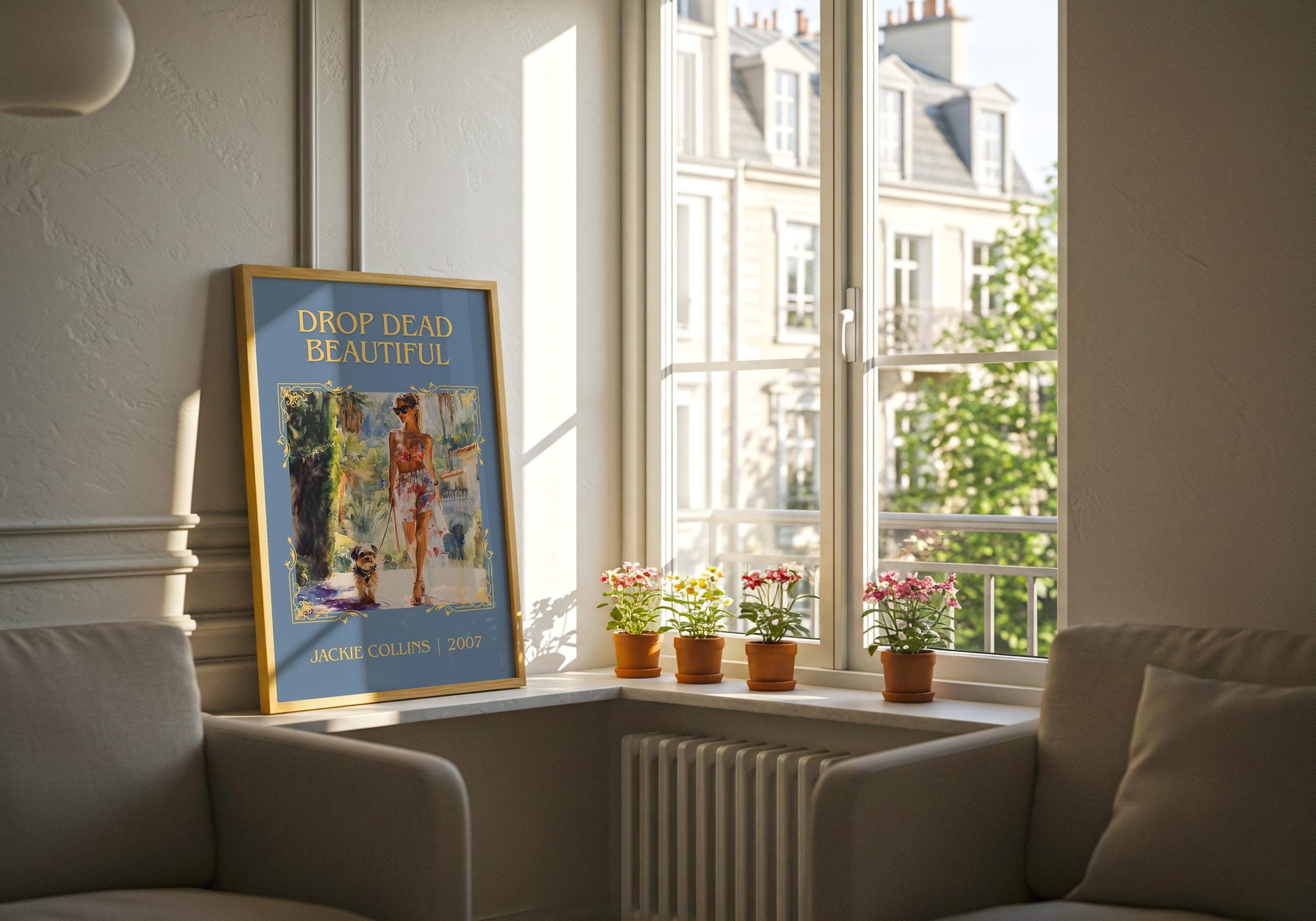 Drop Dead Beautiful by Jackie Collins | Descriptive Book Poster | Minimalist