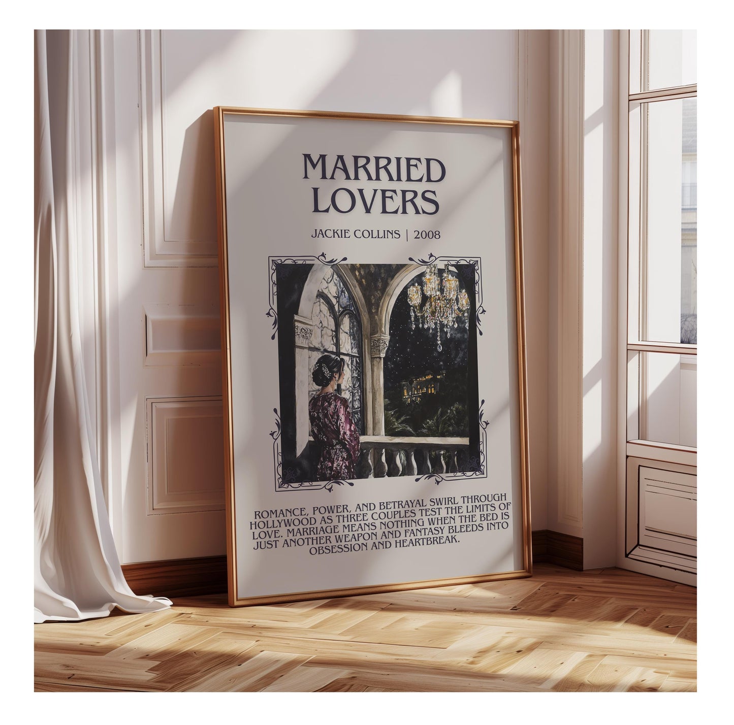 Married Lovers by Jackie Collins | Descriptive Book Poster | Blurby