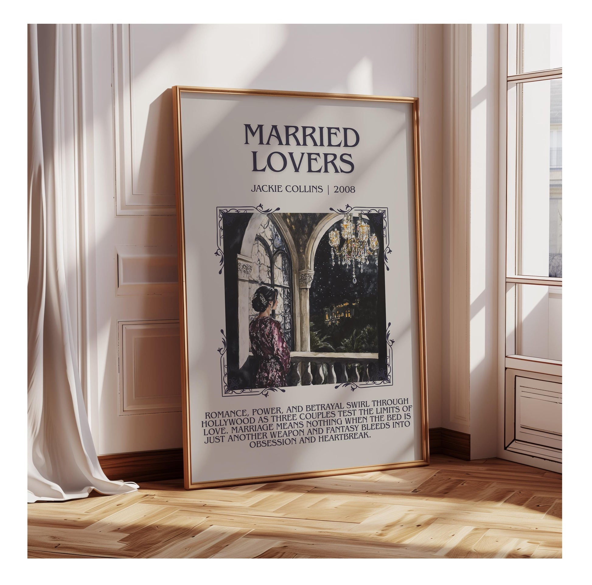 Married Lovers by Jackie Collins | Descriptive Book Poster | Blurby