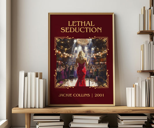 Lethal Seduction by Jackie Collins | Descriptive Book Poster | Minimalist