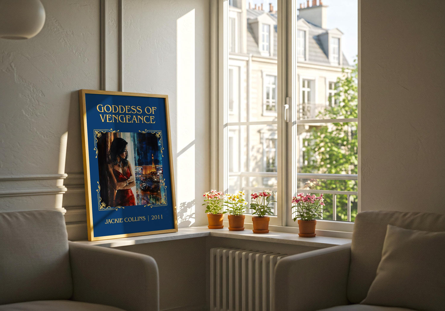 Goddess Of Vengeance by Jackie Collins | Descriptive Book Poster | Minimalist