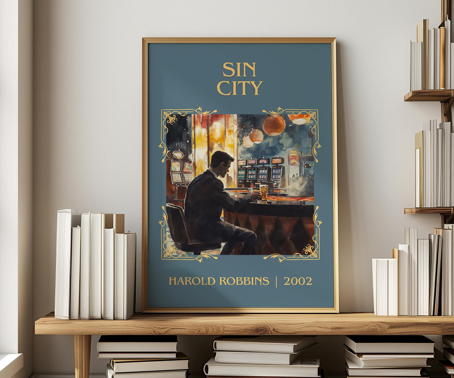 Sin City by Harold Robbins | Descriptive Book Poster | Minimalist