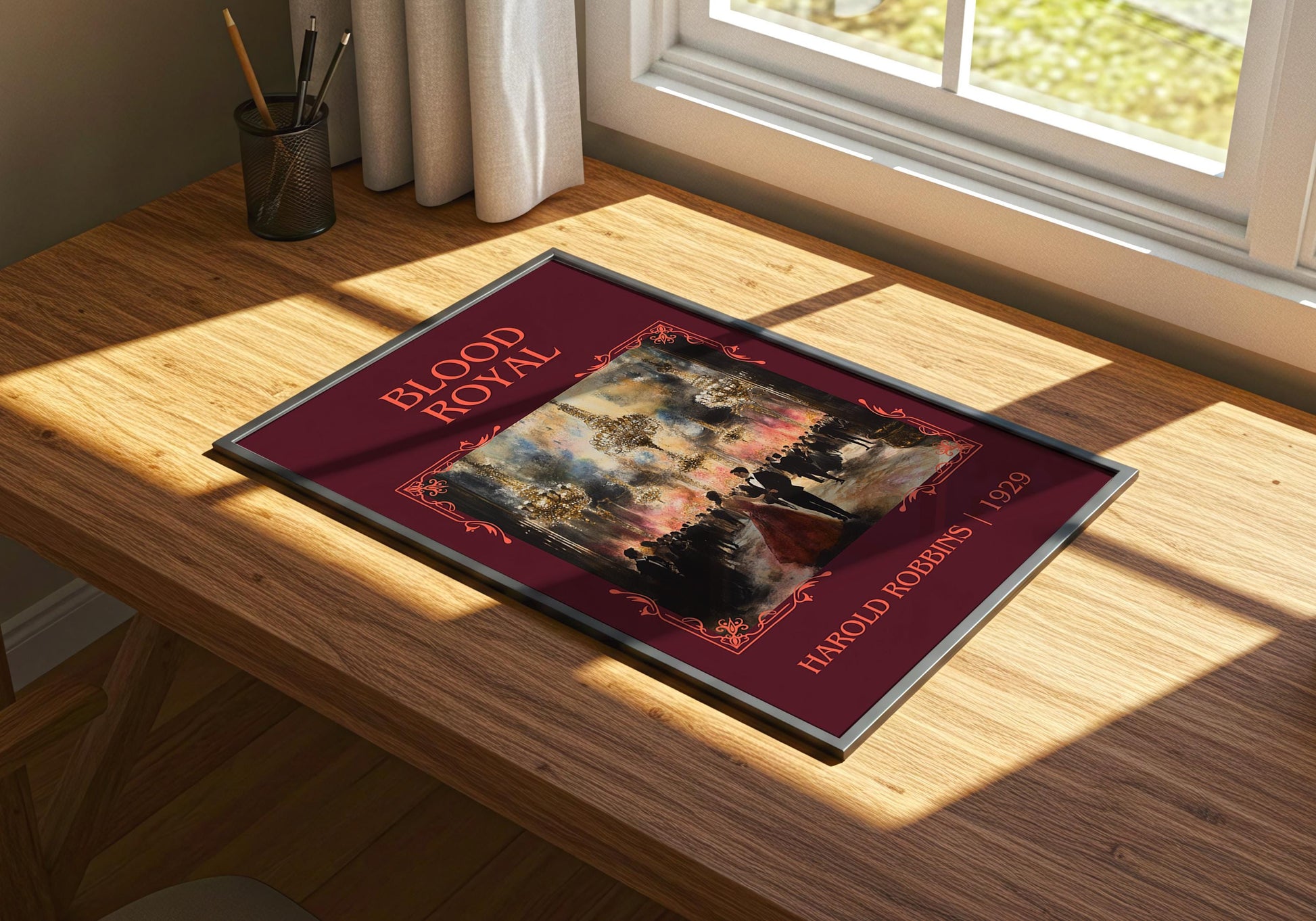 Blood Royal by Harold Robbins High Quality Poster Print. Fast, Free Delivery Wall Art. Author, Title Book/Novel Artwork-Minimalist