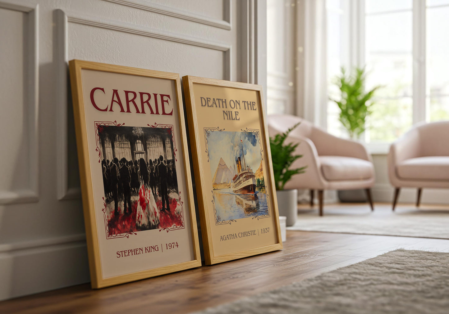 Carrie by Stephen King | Descriptive Book Poster | Minimalist