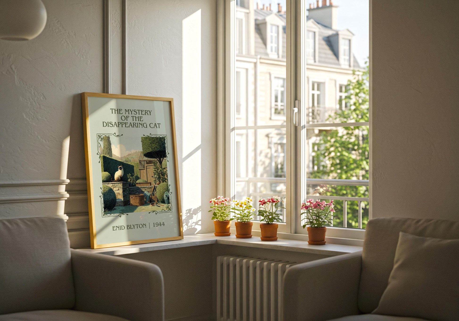 The Mystery Of The Disappearing Cat by Enid Blyton | Descriptive Book Poster | Minimalist