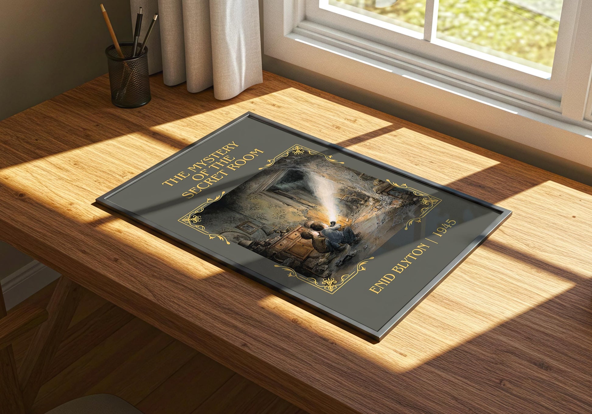 The Mystery Of The Secret Room by Enid Blyton | Descriptive Book Poster | Minimalist