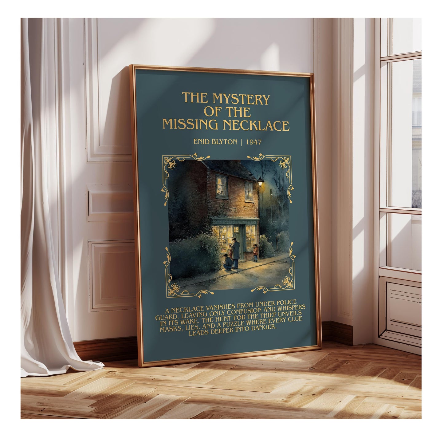 The Mystery Of The Missing Necklace by Enid Blyton | Descriptive Book Poster | Blurby