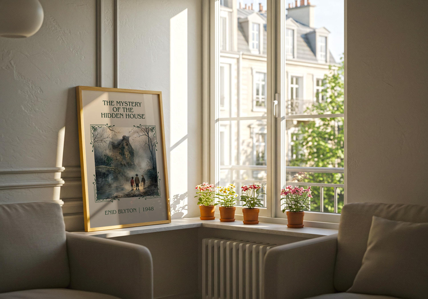 The Mystery Of Hidden House by Enid Blyton | Descriptive Book Poster | Minimalist