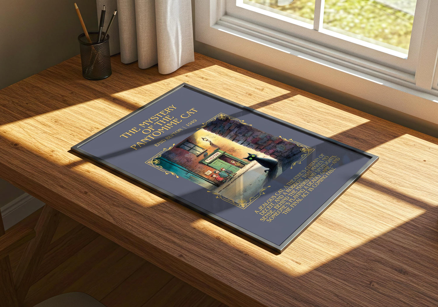 The Mystery Of The Pantomime Cat by Enid Blyton | Descriptive Book Poster | Blurby