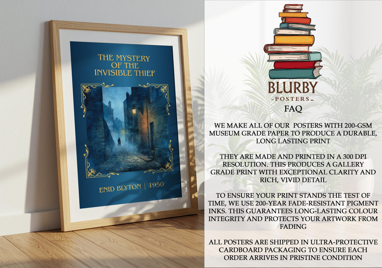 The Mystery Of The Invisible Thief by Enid Blyton | Descriptive Book Poster | Minimalist