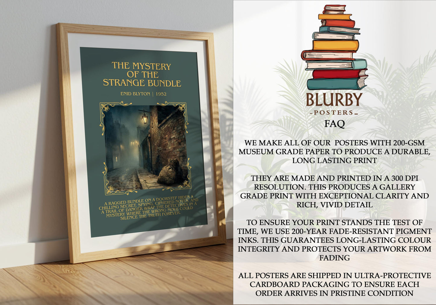 The Mystery Of The Strange Bundle by Enid Blyton | Descriptive Book Poster | Blurby