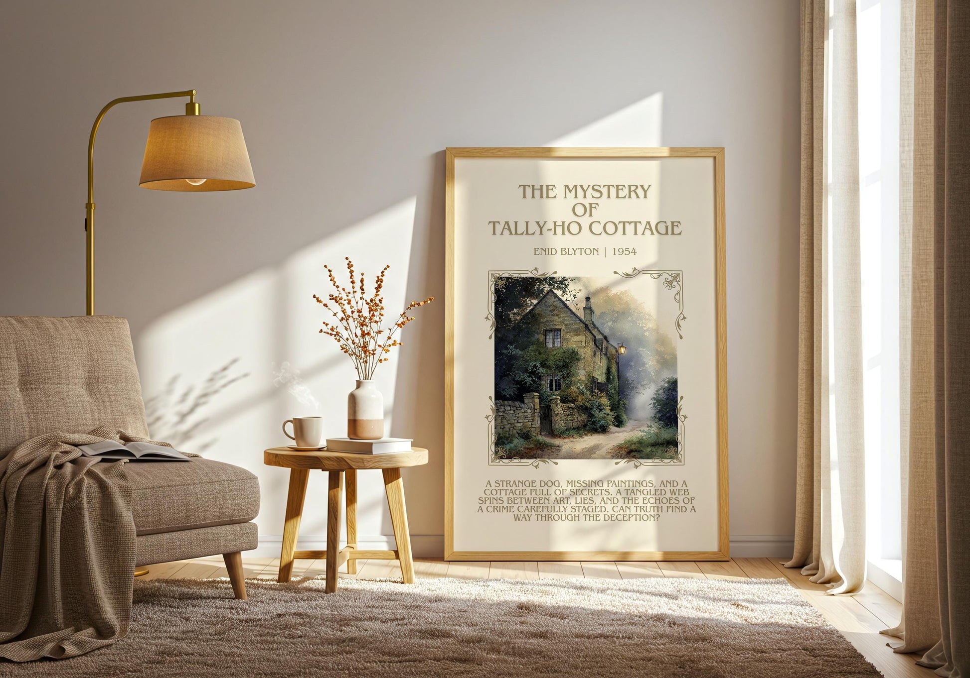 The Mystery Of Tally-Ho Cottage by Enid Blyton | Descriptive Book Poster | Blurby