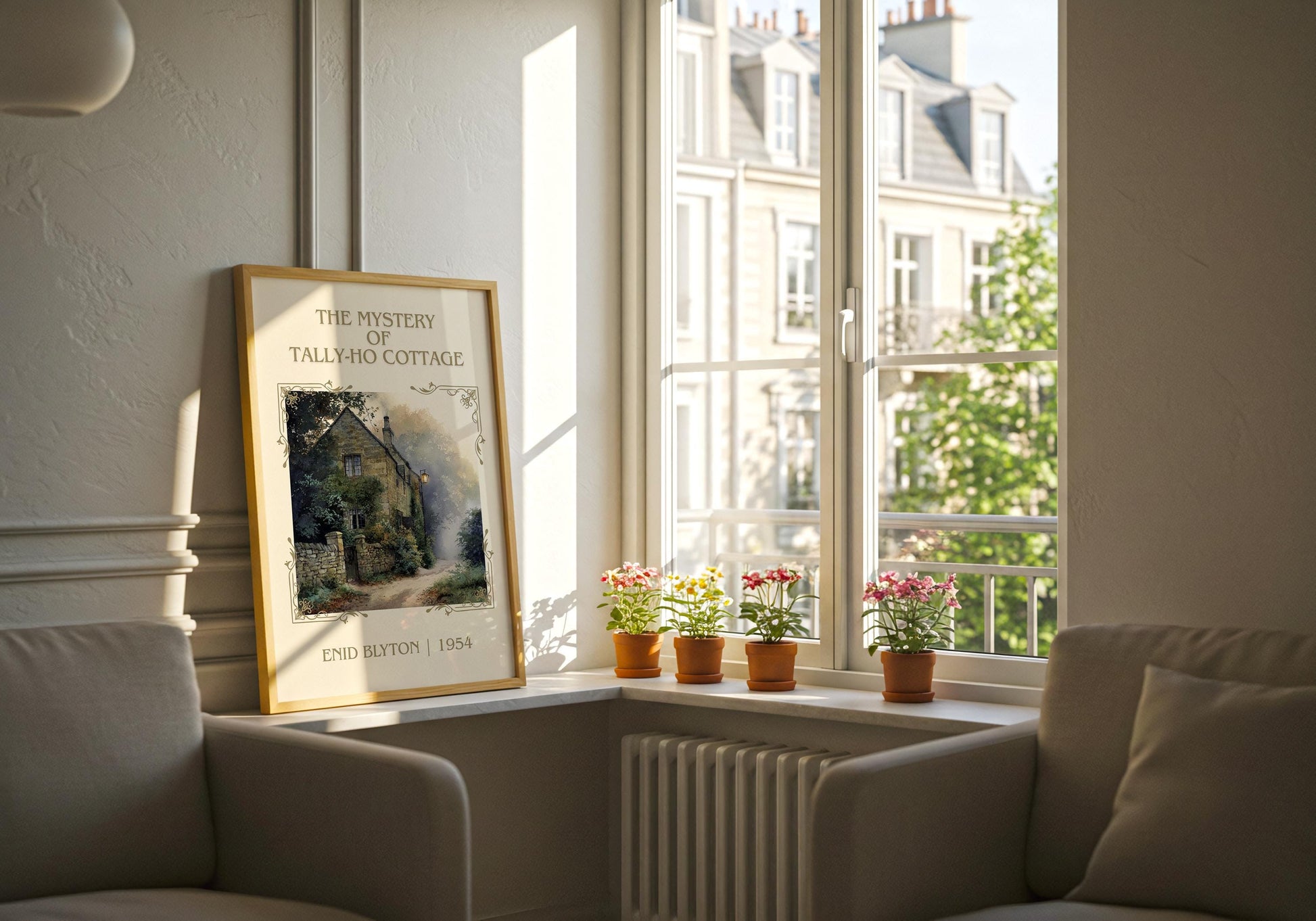 The Mystery Of Tally-Ho Cottage by Enid Blyton | Descriptive Book Poster | Minimalist