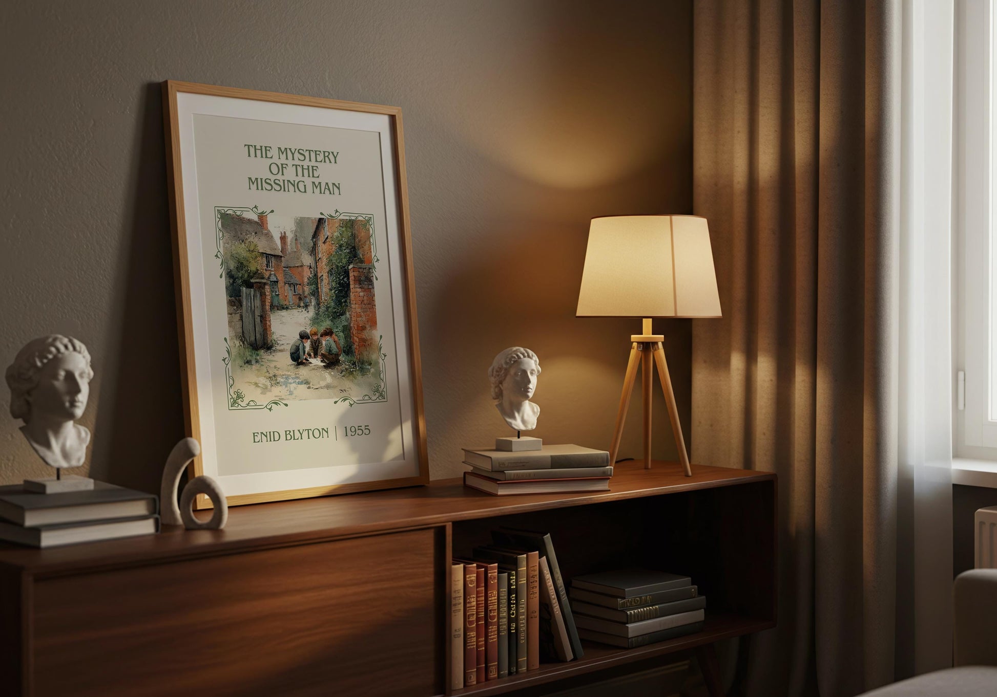 The Mystery Of The Missing Man by Enid Blyton | Descriptive Book Poster | Minimalist