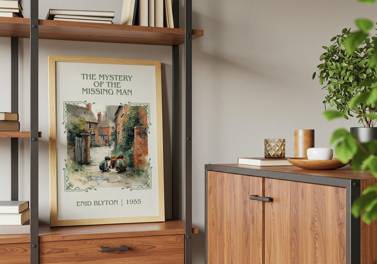 The Mystery Of The Missing Man by Enid Blyton | Descriptive Book Poster | Minimalist