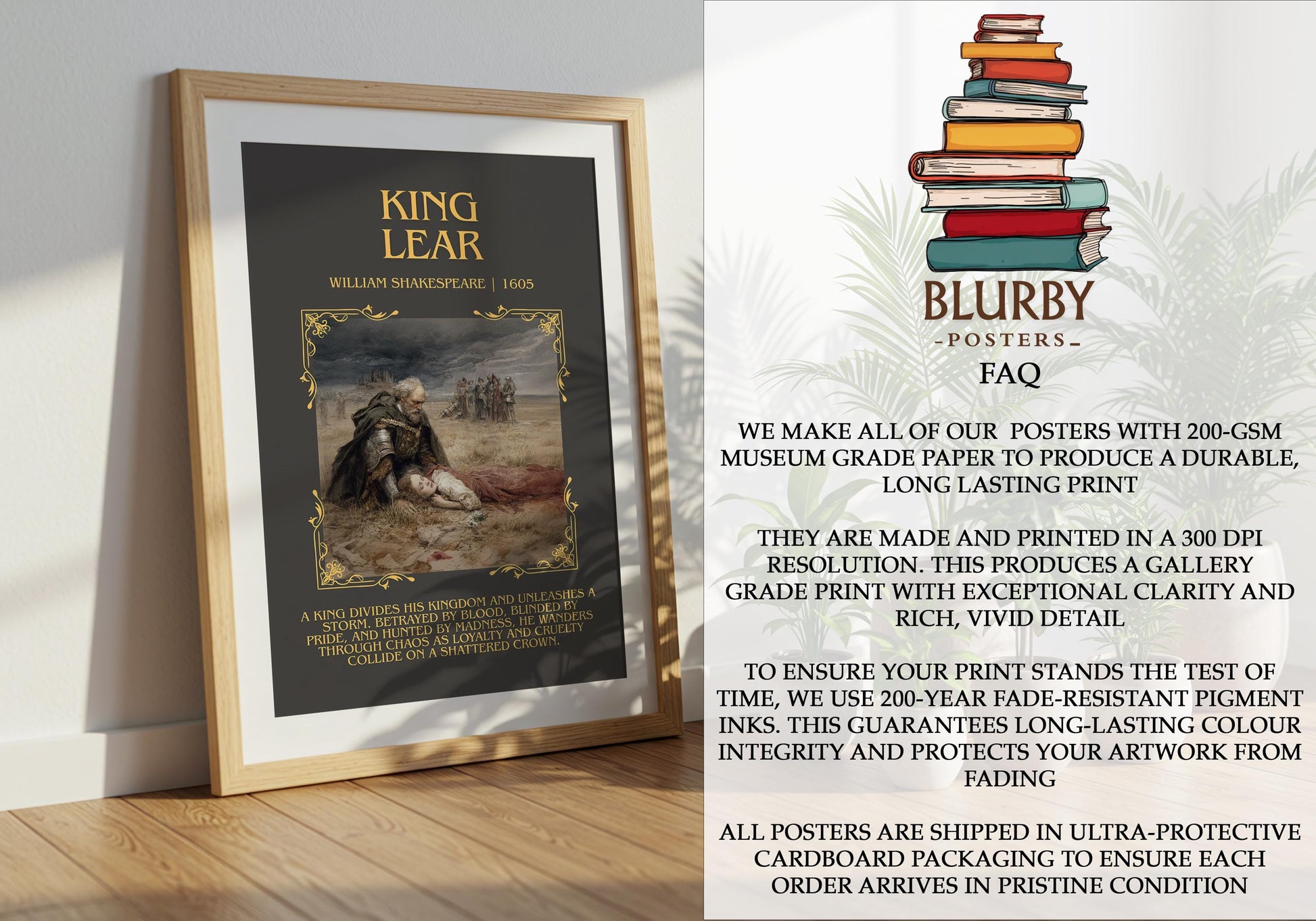 King Lear by William Shakespeare | Descriptive Book Poster | Blurby