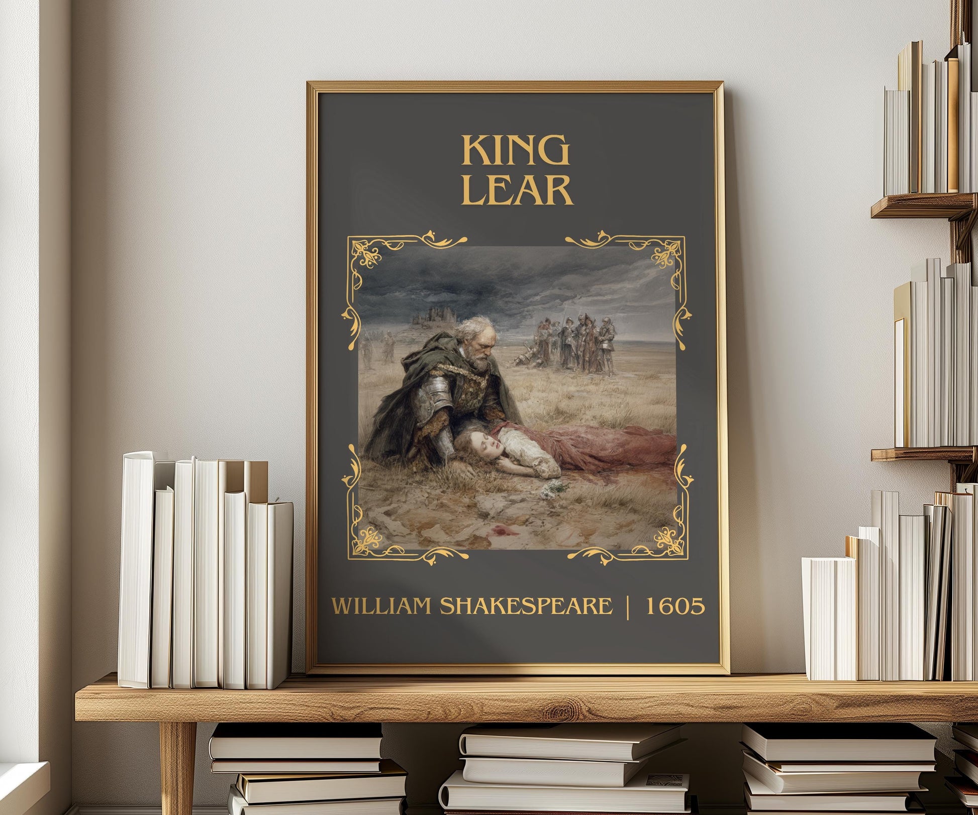 King Lear by William Shakespeare | Descriptive Book Poster | Minimalist