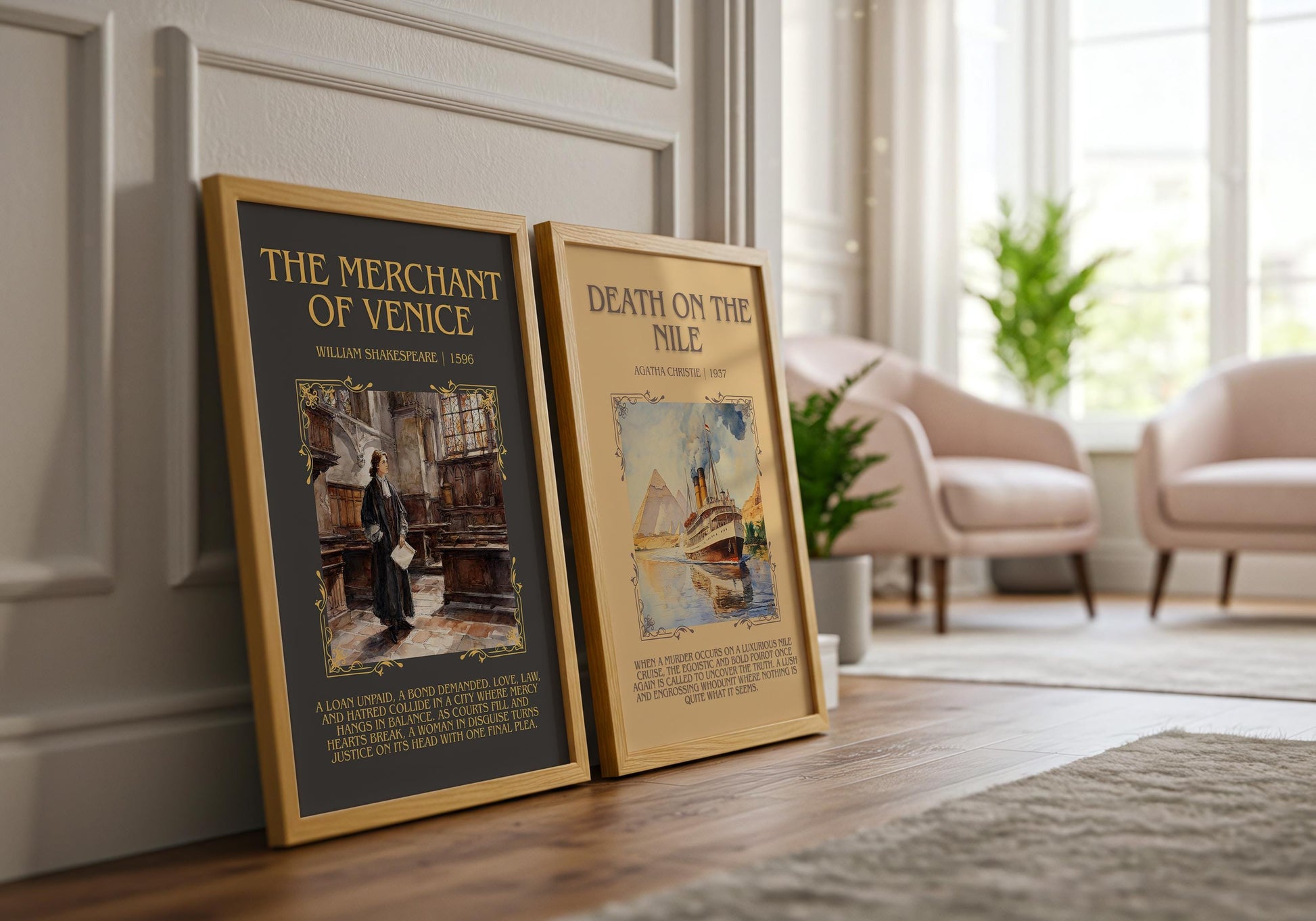 The Merchant Of Venice by William Shakespeare | Descriptive Book Poster | Blurby