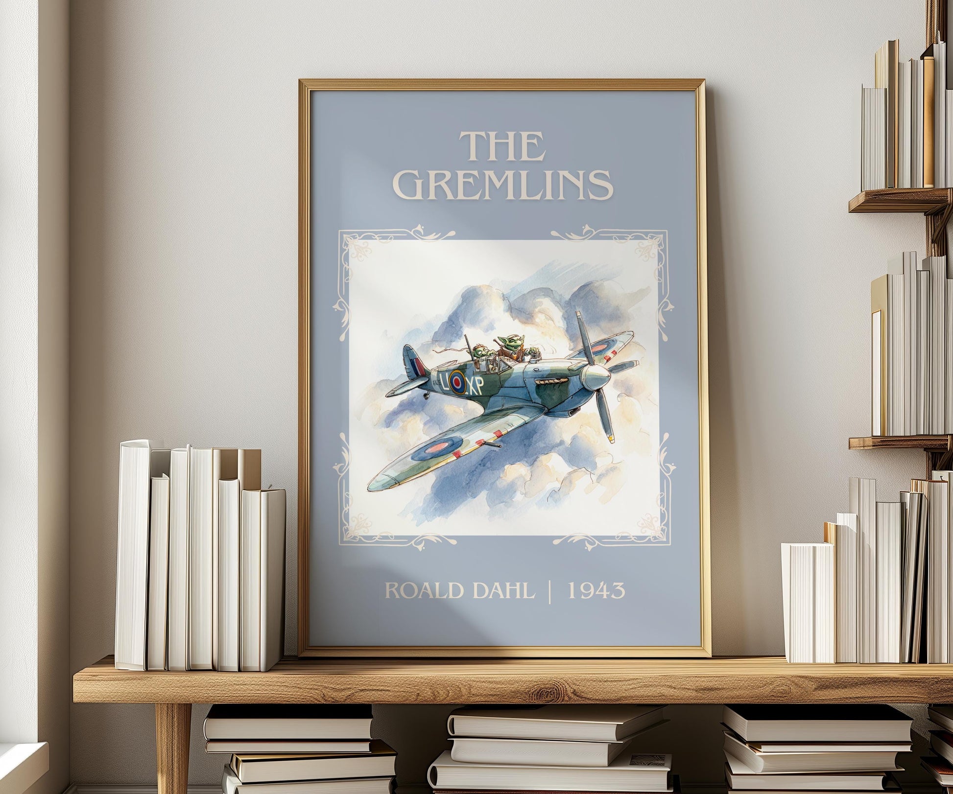The Gremlins by Roald Dahl | Descriptive Book Poster | Minimalist