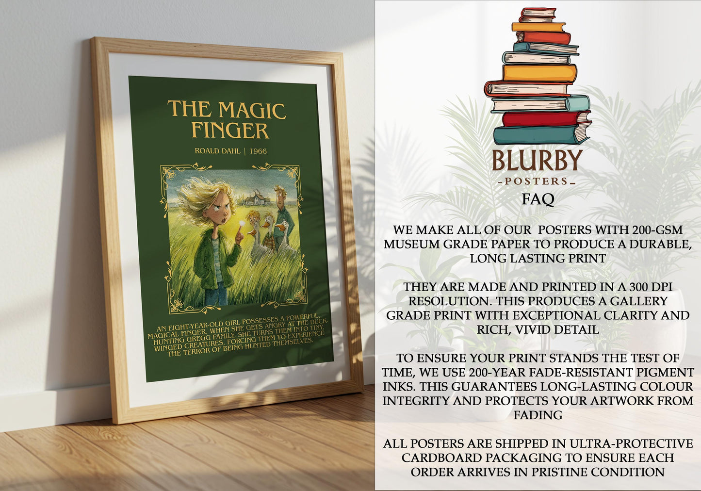The Magic Finger by Roald Dahl | Descriptive Book Poster | Blurby
