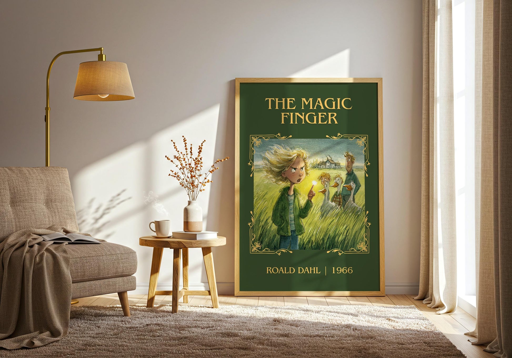 The Magic Finger by Roald Dahl | Descriptive Book Poster | Minimalist