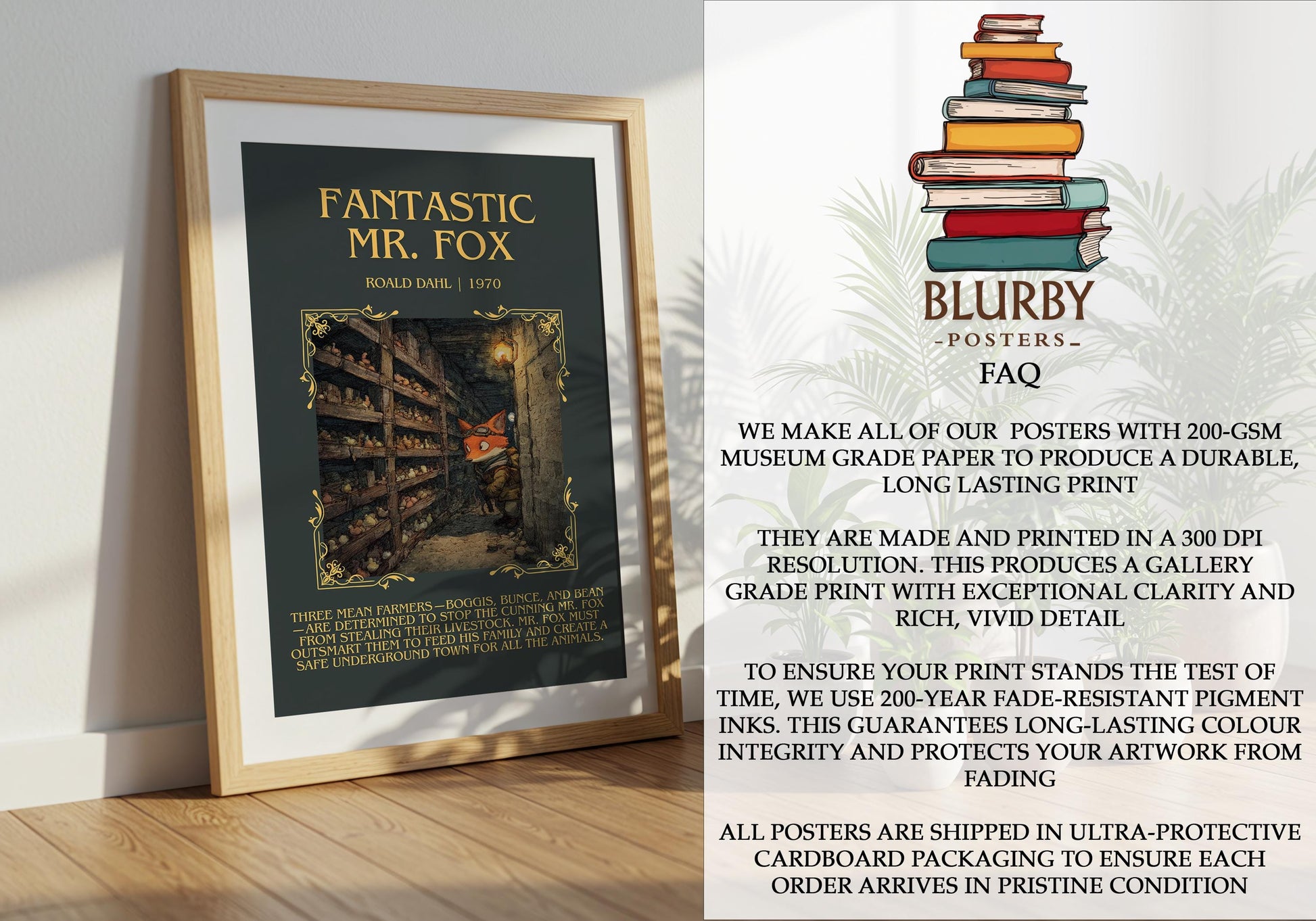 Fantastic Mr Fox by Roald Dahl | Descriptive Book Poster | Blurby