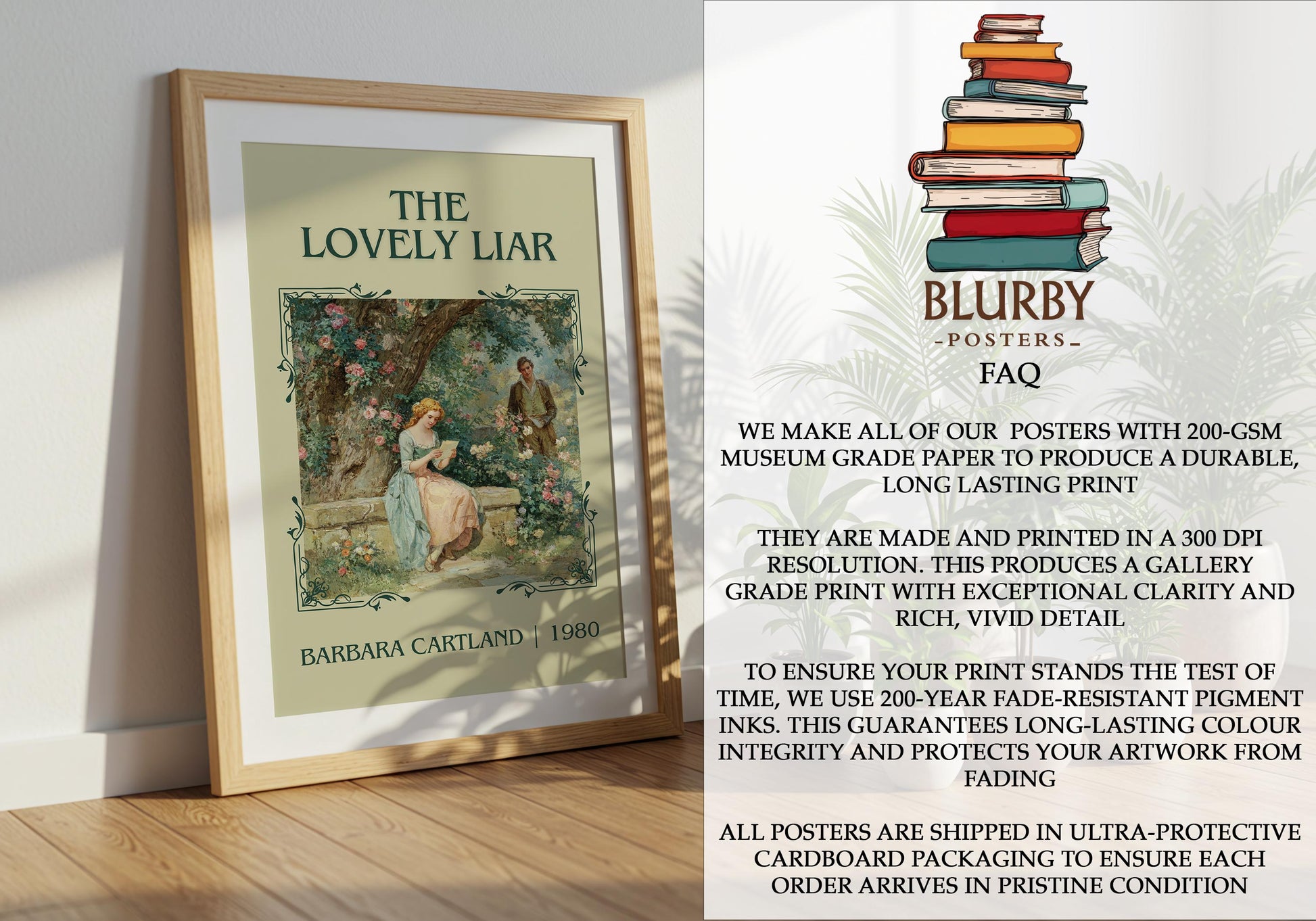 The Lovely Liar by Barbara Cartland | Descriptive Book Poster | Minimalist