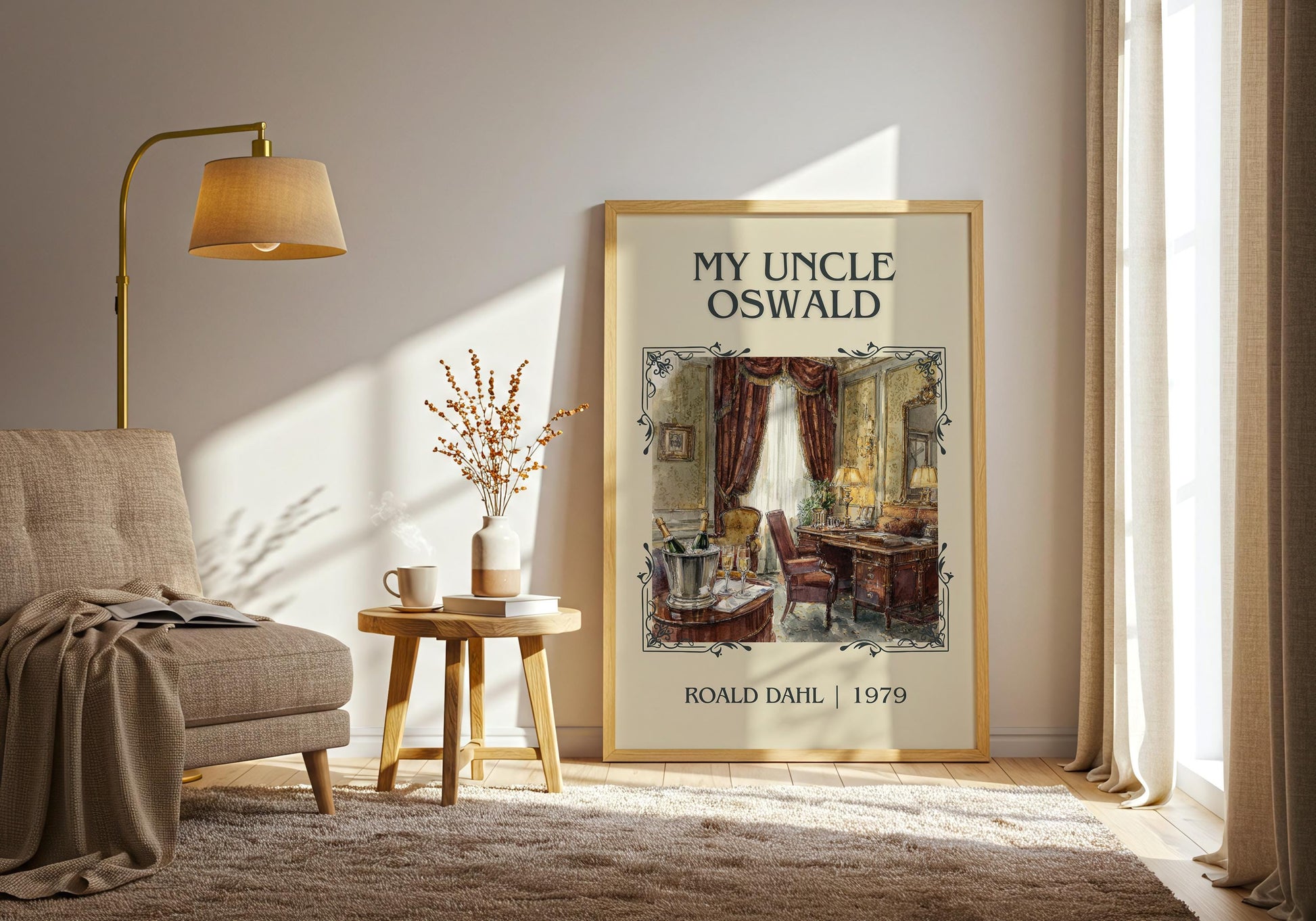 My Uncle Oswald by Roald Dahl | Descriptive Book Poster | Minimalist