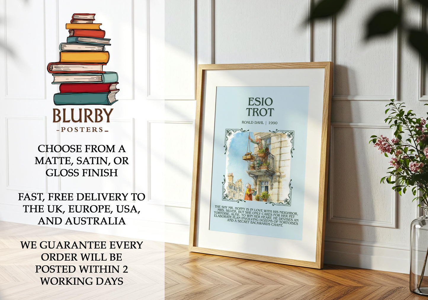 Esio Trot by Roald Dahl | Descriptive Book Poster | Blurby