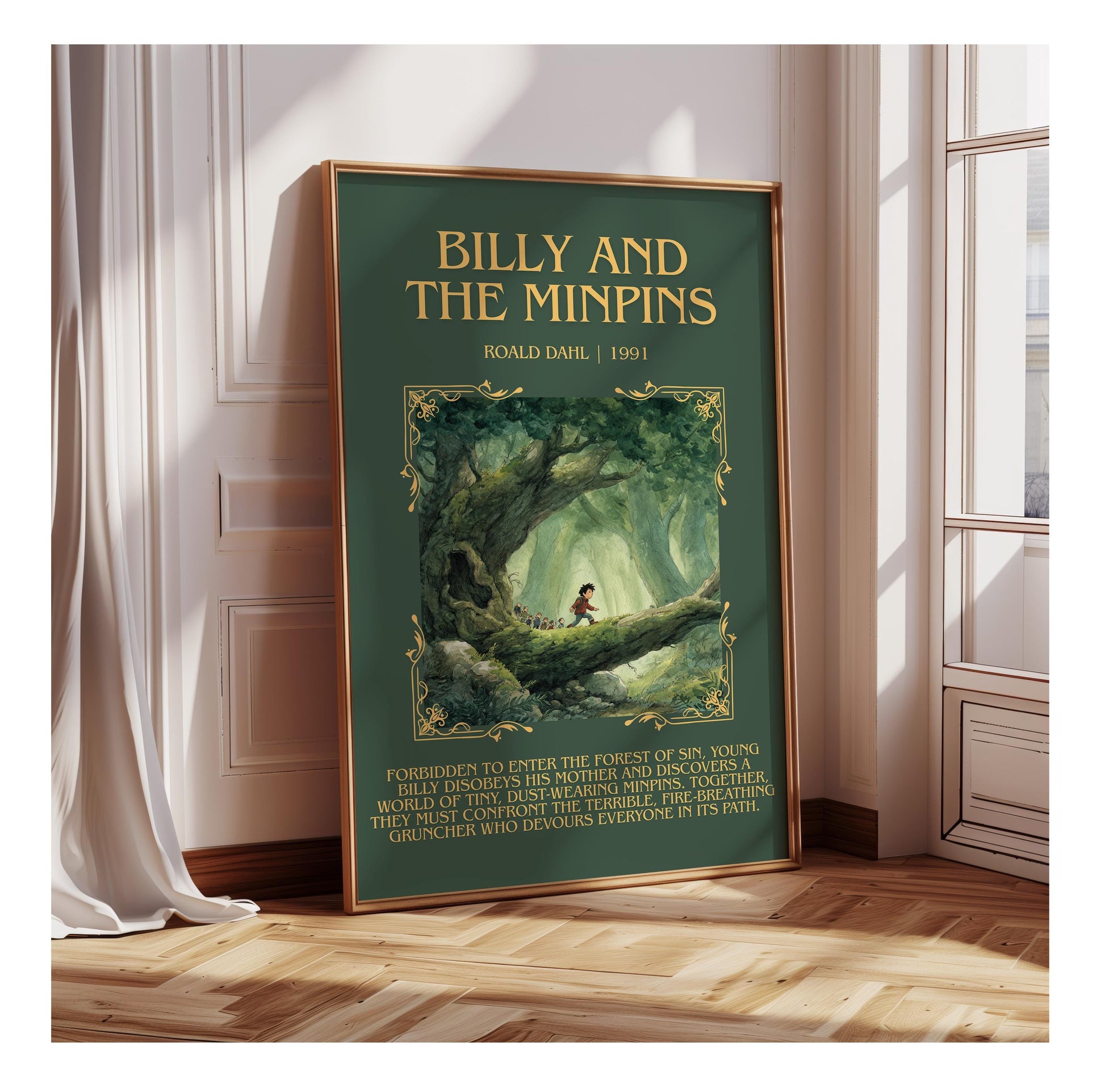 Billy And The Minpins by Roald Dahl | Descriptive Book Poster | Blurby