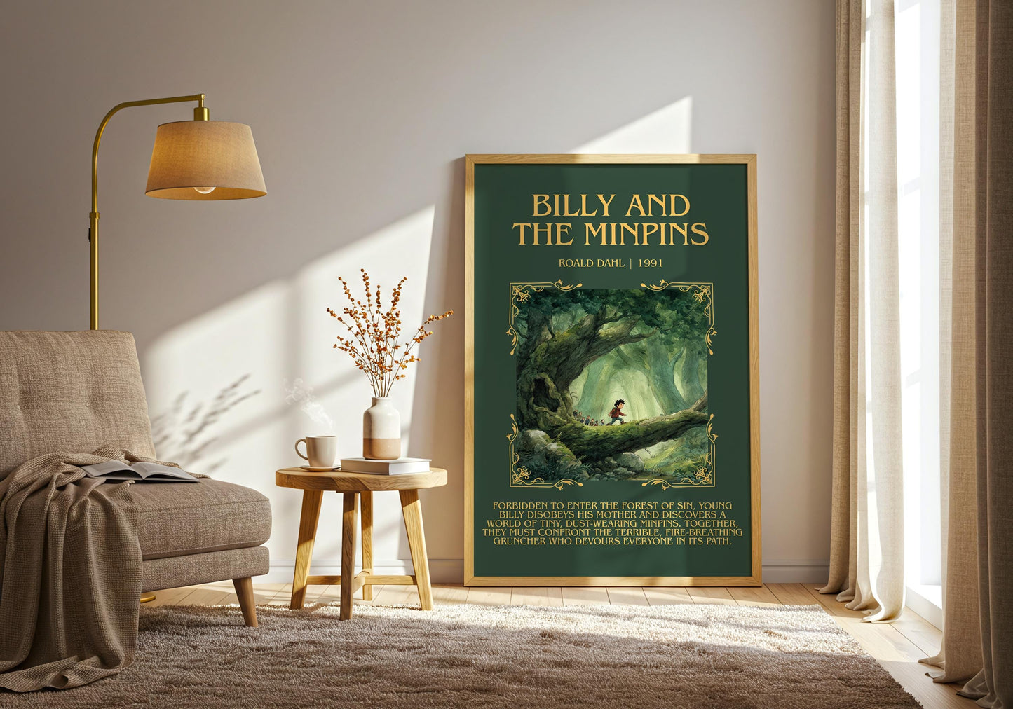 Billy And The Minpins by Roald Dahl | Descriptive Book Poster | Blurby