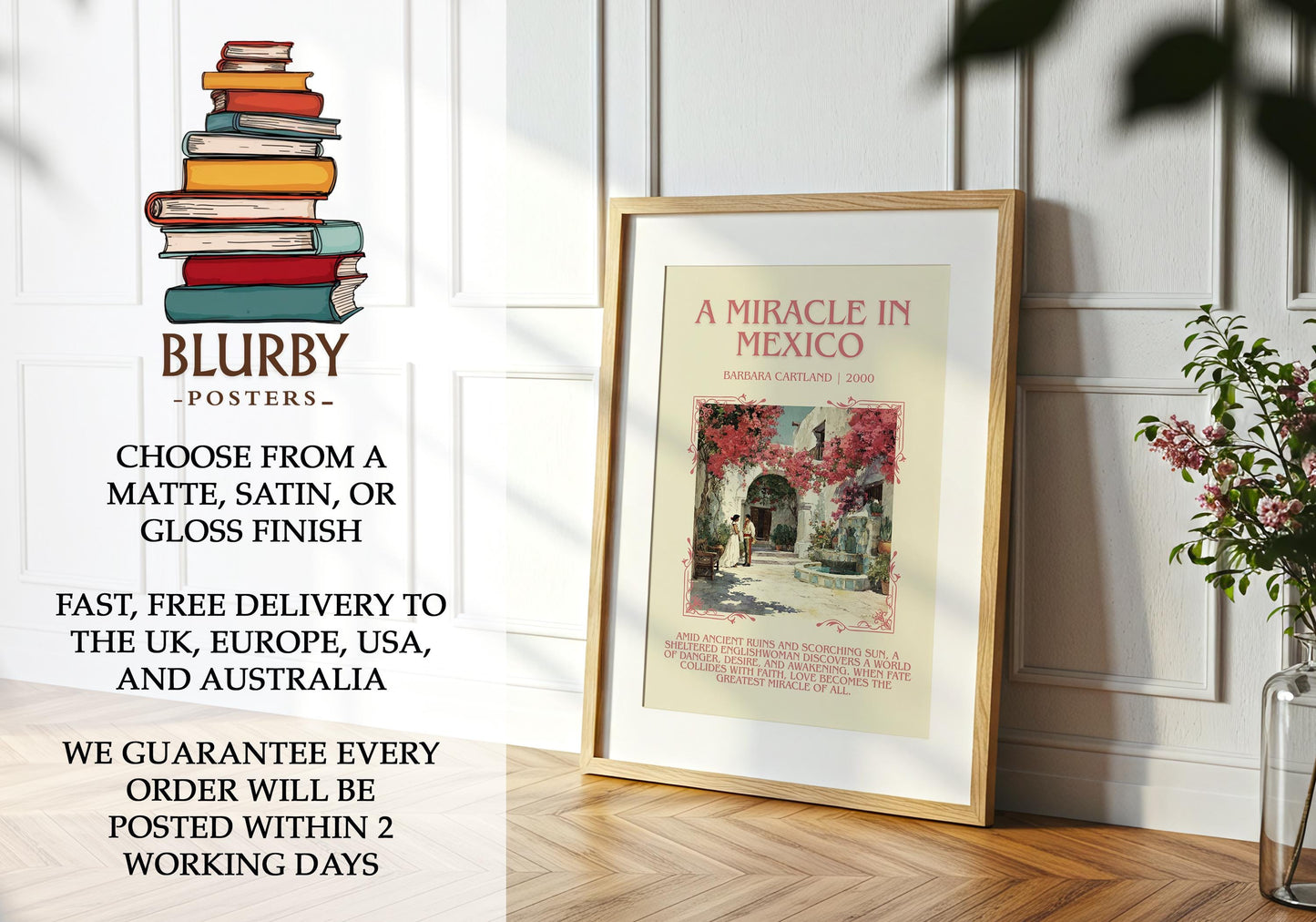 A Miracle In Mexico by Barbara Cartland | Descriptive Book Poster | Blurby